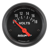 GAUGE; VOLTMETER; 2 1/16in.; 18V; ELEC; Z-SERIES