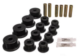 Leaf Spring Bushing Set; Black; Rear; Performance Polyurethane;