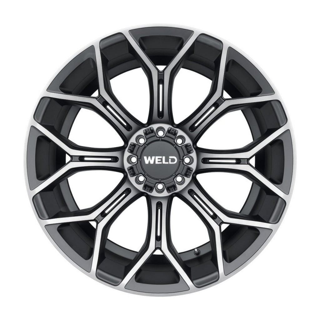 WELD Off-Road 24x14 Gradient 5x127 5x139.7 ET-70 BS4.75 Satin BLK MACH DDT 87.1 Wheel