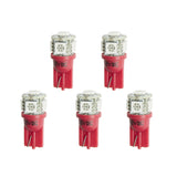 LED BULB; REPLACEMENT; T3 WEDGE; RED; 5 PACK