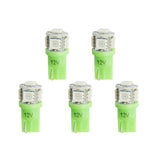 LED BULB; REPLACEMENT; T3 WEDGE; GREEN; 5 PACK