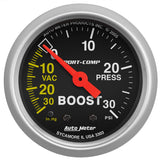 GAUGE; VAC/BOOST; 2 1/16in.; 30INHG-30PSI; MECHANICAL; SPORT-COMP