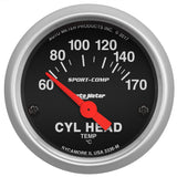 GAUGE; CYLINDER HEAD TEMP; 2 1/16in.; 60-170deg.C; ELECTRIC; SPORT-COMP