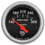 GAUGE; OIL TEMP; 2 1/16in.; 140-300deg.F; ELECTRIC; SPORT-COMP