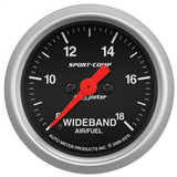 GAUGE; AIR/FUEL RATIO-WIDEBAND; ANALOG; 2 1/16in.; 8:1-18:1; STEPPER MOTOR; SC