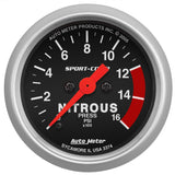 GAUGE; NITROUS PRESSURE; 2 1/16in.; 1600PSI; DIGITAL STEPPER MOTOR; SPORT-COMP
