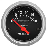 GAUGE; VOLTMETER; 2 1/16in.; 18V; ELEC; SPORT-COMP