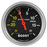 GAUGE; VAC/BOOST; 2 5/8in.; 30INHG-20PSI; MECHANICAL; SPORT-COMP