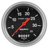 GAUGE; BOOST; 2 5/8in.; 35PSI; MECHANICAL; SPORT-COMP