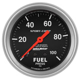 GAUGE; FUEL PRESSURE; 2 5/8in.; 100PSI; MECHANICAL; SPORT-COMP