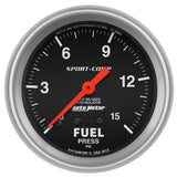 GAUGE; FUEL PRESSURE; 2 5/8in.; 15PSI; MECHANICAL W/ISOLATOR; SPORT-COMP