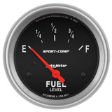 GAUGE; FUEL LEVEL; 2 5/8in.; 0OE TO 30OF; ELEC; SPORT-COMP