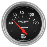 GAUGE; OIL TEMP; 2 5/8in.; 40-120deg.F; ELECTRIC; SPORT-COMP