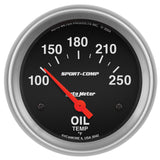 GAUGE; OIL TEMP; 2 5/8in.; 100-250deg.F; ELECTRIC; SPORT-COMP