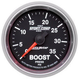 GAUGE; BOOST; 2 1/16in.; 35PSI; MECHANICAL; SPORT-COMP II