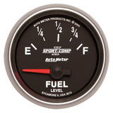 GAUGE; FUEL LEVEL; 2 1/16in.; 0OE TO 90OF; ELEC; SPORT-COMP II