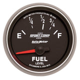 GAUGE; FUEL LEVEL; 2 1/16in.; 73OE TO 10OF; ELEC; SPORT-COMP II