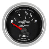 GAUGE; FUEL LEVEL; 2 1/16in.; 16OE TO 158OF; ELEC; SPORT-COMP II
