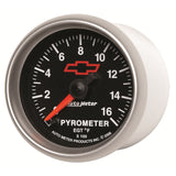 GAUGE; PYROMETER (EGT); 2 1/16in.; 1600deg.F; STEPPER MOTOR; CHEVY RED BOWTIE; B