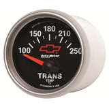 GAUGE; TRANSMISSION TEMP; 2 1/16in.; 100-250deg.F; ELECTRIC; CHEVY RED BOWTIE; B