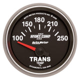 GAUGE; TRANSMISSION TEMP; 2 1/16in.; 100-250deg.F; ELECTRIC; SPORT-COMP II