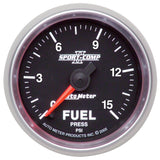 GAUGE; FUEL PRESSURE; 2 1/16in.; 15PSI; DIGITAL STEPPER MOTOR; SPORT-COMP II