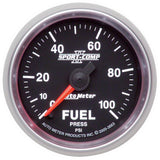 GAUGE; FUEL PRESSURE; 2 1/16in.; 100PSI; DIGITAL STEPPER MOTOR; SPORT-COMP II