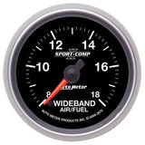 GAUGE; AIR/FUEL RATIO-WIDEBAND; ANALOG; 2 1/16in.; 8:1-18:1; STPR MTR; SC II