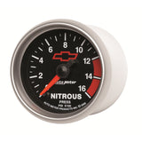 GAUGE; NITROUS PRESSURE; 2 1/16in.; 1600PSI; DIGITAL STEPPER MOTOR; CHEVY RED BO