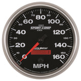 GAUGE; SPEEDOMETER; 5in.; 160MPH; ELEC. PROGRAMMABLE; SPORT-COMP II