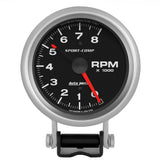 GAUGE; TACHOMETER; 3 3/4in.; 8K RPM; PEDESTAL W/RED LINE; SPORT-COMP