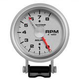 GAUGE; TACHOMETER; 3 3/4in.; 8K RPM; PEDESTAL W/RED LINE; ULTRA-LITE