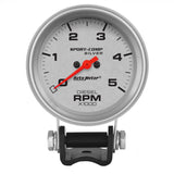 GAUGE; TACHOMETER (DIESEL); 2 5/8in.; 5K RPM; PEDESTAL; ULTRA-LITE