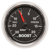 GAUGE; VAC/BOOST; 2 1/16in.; 30INHG-20PSI; MECHANICAL; GS