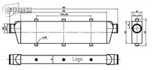 Load image into Gallery viewer, BOOST Products Competition Intercooler 400HP 22&quot; x 5.5&quot; x 2.5&quot; with 2-1/8&quot; I/O OD