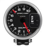 GAUGE; TACHOMETER; 5in.; 10K RPM; PEDESTAL W/RED LINE; SPORT-COMP