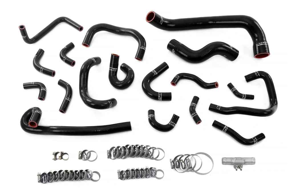 HPS Black Reinforced Silicone Radiator, Heater, Ancillary Coolant and Breather Hose Kit for Nissan 95-98 Skyline GTR R33 RB26DETT Twin Turbo