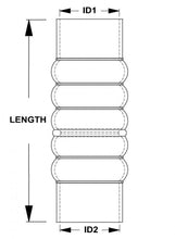 Load image into Gallery viewer, HPS 4&quot; ID, 12&quot; Length, Silicone Charge Air Cooler CAC Hose Hump Coupler Bellow Hot Side, Ultra High Temp 4-ply Aramid Reinforced, 102mm ID