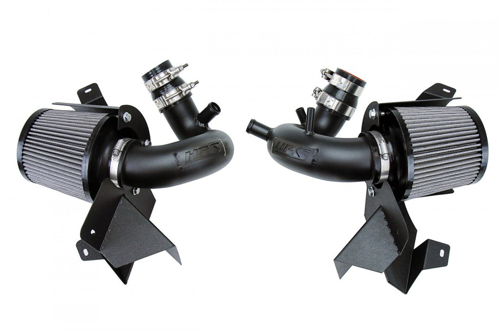 HPS Cold Air Intake Kit 19-22 Genesis G70 3.3L V6 Twin Turbo, Includes Heat Shield, Black