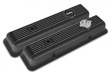 Load image into Gallery viewer, Holley Valve Covers - Muscle Series - Finned - SBC - Satin Black Machined