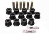 Leaf Spring Bushing Set; Black; Rear; Performance Polyurethane;