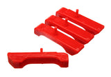 Radiator Isolator Pad Set; Red; Small Block 3 Row;