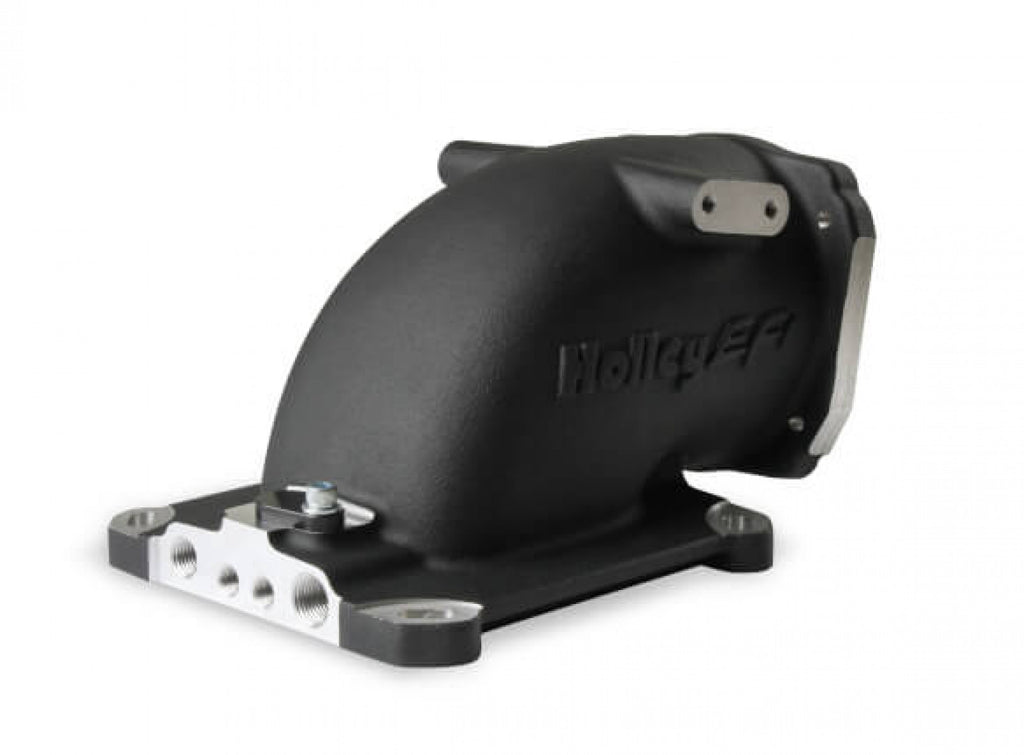 Holley EFI EFI Throttle Body Intake Elbow-Black Finish