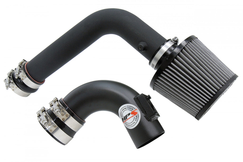 HPS Black Cold Air Intake Kit (Converts to Shortram) Cool Long Ram CAI 837-165WB