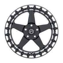 Load image into Gallery viewer, Forgestar 15x10 D5 Beadlock 5x115 ET22 BS6.4 Gloss BLK MACH 78.1 Wheel