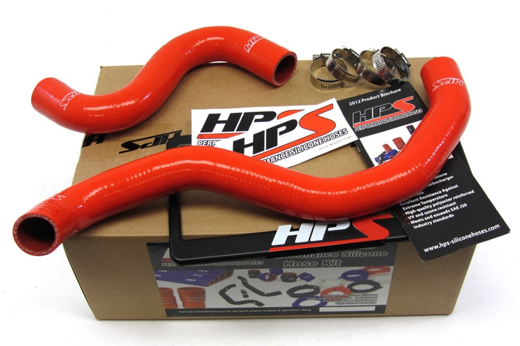 HPS Nissan 09-13 GTR High Temp Reinforced Silicone Radiator Hose Kit Coolant OEM Replacement - Red