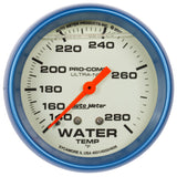 GAUGE; WTEMP; 2 5/8in.; 140-280deg.F; LIQUID FILLED MECH; GLOW IN DARK; ULTRA-NI