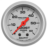 GAUGE; BOOST; 2 1/16in.; 60PSI; MECHANICAL; ULTRA-LITE