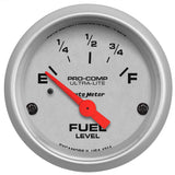 GAUGE; FUEL LEVEL; 2 1/16in.; 0OE TO 90OF; ELEC; ULTRA-LITE