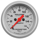 GAUGE; PYROMETER (EGT); 2 1/16in.; 1600deg.F; DIGITAL STEPPER MOTOR; ULTRA-LITE